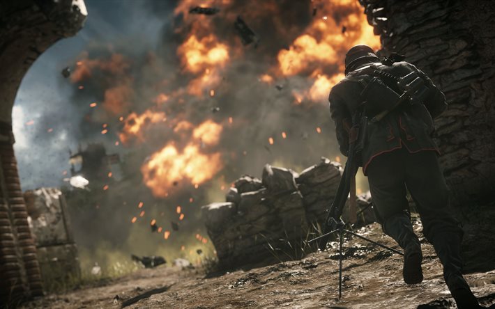 Battlefield 1, 4k, gameplay, soldier, shooter