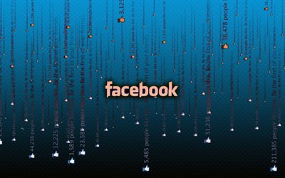 facebook, papier peint, réseau social