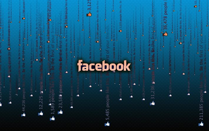 facebook, fondo de pantalla, de red social