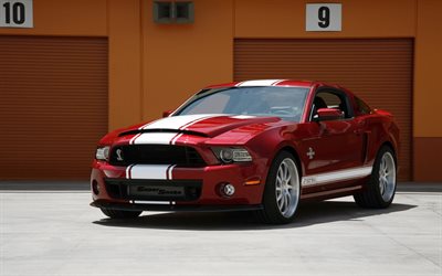 super snake, shelby gt500, red, 2014, sports car, vehicle