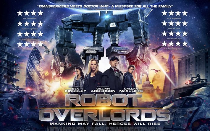 action, plakat, film 2015, robot overlords, eisen schlacht, fantasy