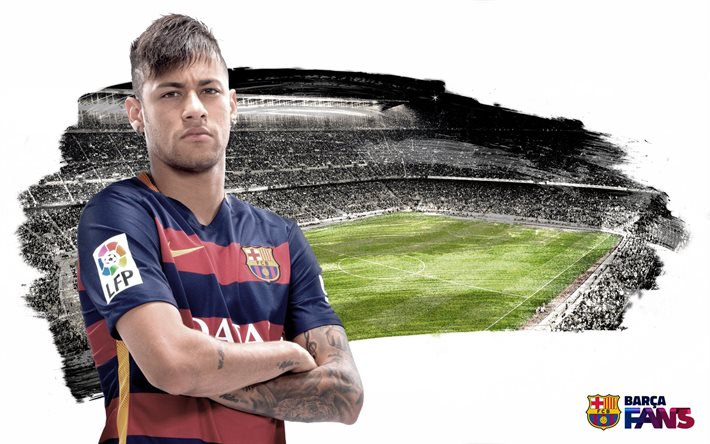 neymar jr, 2015, 2016, fc barcelona, fußball, barcelona