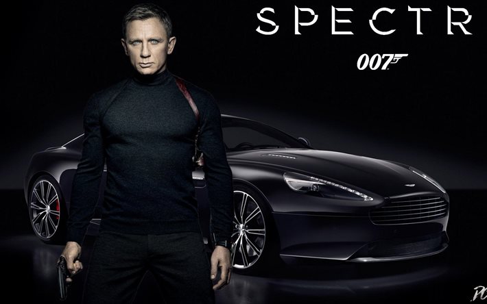 alcance, espectro, fã de arte, 007, james bond, 2015, cartaz, suspense, açao, ator, daniel craig