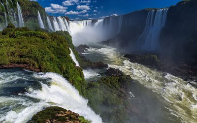 si, iguazú, agua, entre, las cataratas de iguazú, la naturaleza, argentina, brasil