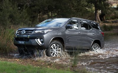 toyota, 2015, fortuner, jeep, water