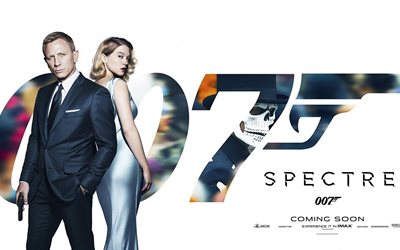 espectro, alcance, 2015, cartaz, daniel craig, 007, lea seydoux, ação, thriller, aventura