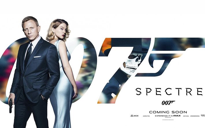 el espectro, el rango de 2015, cartel, daniel craig, el agente 007, lea seydoux, así, acción, thriller, aventura