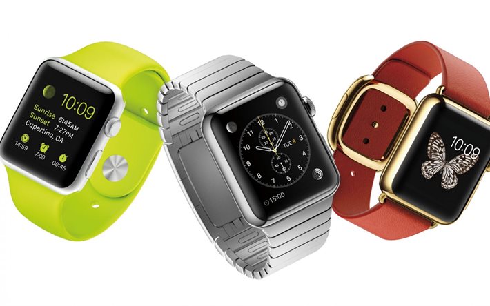 서, iwatch, 똑똑한 시계, 애플, 라, hi-tech