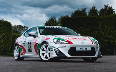 white, 2015, toyota, gt86, coupe, castrol, gt-four, sports