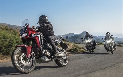 crf, honda, 1000l, africa twin, 2016, motorcycle, road, movement