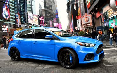 a cidade, 2016, ford focus, azul, hatchback