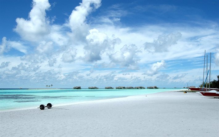 isla, mar, bungalow, cote d'azur, la playa, las maldivas