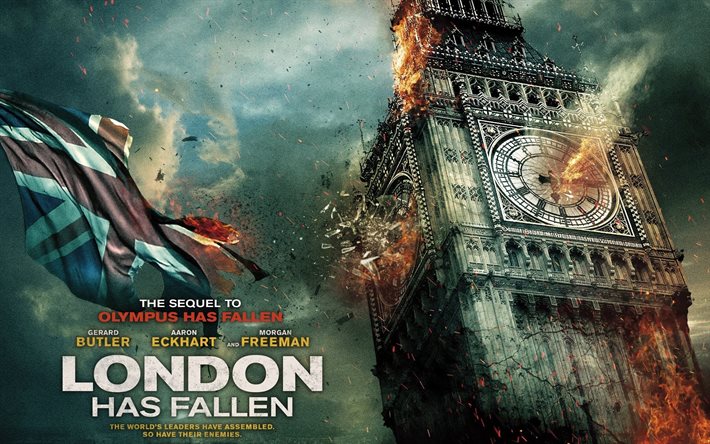 poster, 2015, films, the fall of london, action, thriller, crime