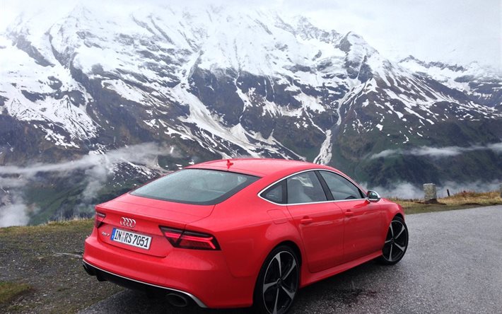 worthersee, the lake, sportback, rs7, audi, 2015, red, austria