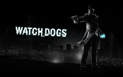 chiens de garde, aiden pearce, aventure, action, watch dogs, jeu, playstation 3, playstation 4, xbox 360, xbox one, poster