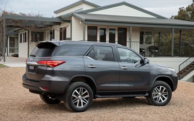 the house, 2015, toyota fortuner, suv, rear view