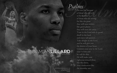 psalm, damian lillard, basketball player, shooting guard