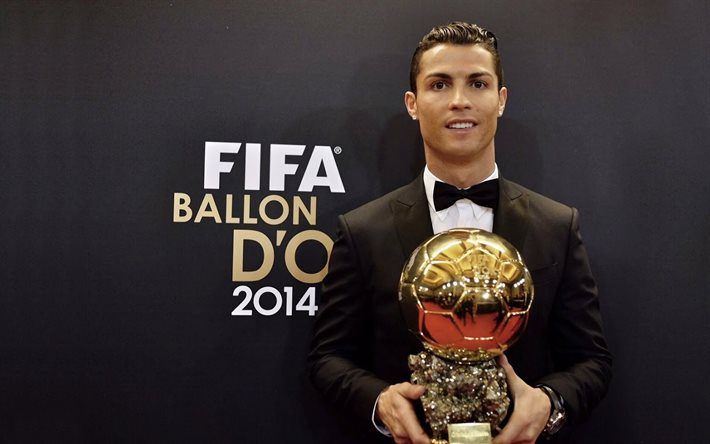 celebrity, 2014, cristiano ronaldo, ballon d’or, player, award