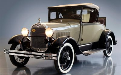 1929, ford, phaeton, malli a, klassikko, antiikki