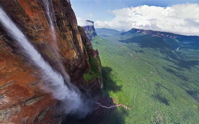 प्रकृति, परिदृश्य, पहाड़ों, पहाड़, झरने, जलप्रपात, वेनेजुएला