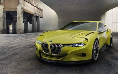 2015, sport, bmw, coupe, csl, hommage, giallo