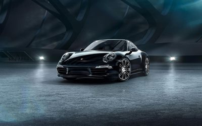 black edition, carrera, porsche 911, 2016, nero, auto