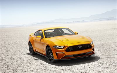 ford mustang gt, 2018 carros, supercarros, deserto, ford