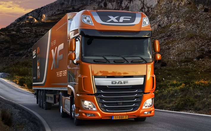 DAF XF, à 2016 de la route, des camions, des DAF