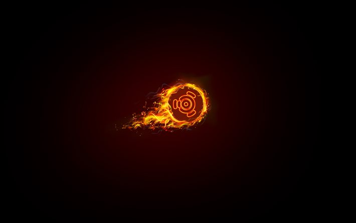 ubuntu, fogo, logotipo, criativo