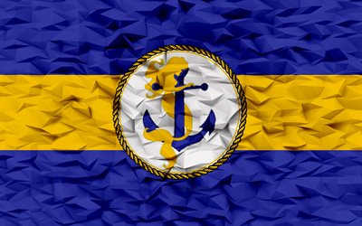 Flag of Norfolk, Virginia, 4k, American cities, 3d polygon background, Norfolk flag, 3d polygon texture, Day of Norfolk, 3d Norfolk flag, American national symbols, 3d art, Norfolk, USA