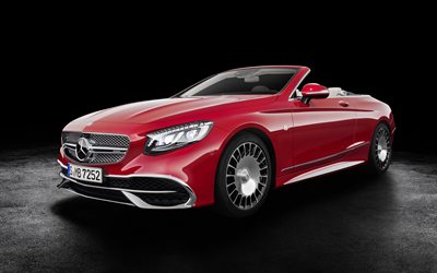 mercedes-maybach s650 cabriolet, 2017, luxus-autos, rot mercedes