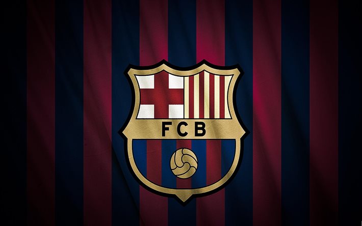 Le FC Barcelone, le drapeau, logo