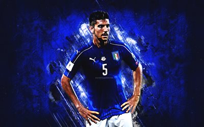 Lorenzo Pellegrini, grunge, Italy national football team, red stone, forward, Pellegrini, soccer, football, Italy