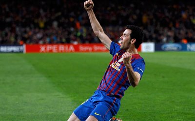 Sergio Busquets, el partido, La Liga, los futbolistas del FC Barcelona