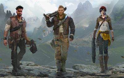 Gears of War 4, juego de puntería, en 2016, los personajes, el cartel