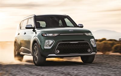 kia soul, offroad, 2022 coches, crossovers, polvo, verde kia soul, 2022 kia soul, coches coreanos, kia