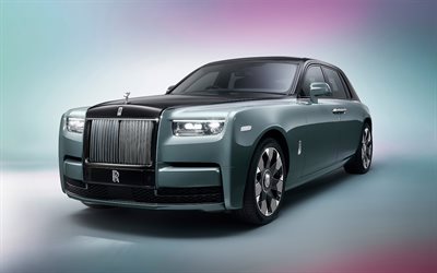 2023, rolls-royce phantom series ii, 4k, näkymä edestä, ulkoa, luksusautot, harmaa rolls-royce phantom, brittiläiset autot, rolls-royce