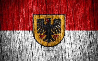 4k, ドルトムントの旗, ドルトムントの日, ドイツの都市, 木製テクスチャ フラグ, ドルトムント, ドイツ