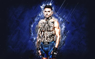 Andre Fili, MMA, Touchy, Brazilian mixed martial artist, UFC, blue stone background, Andre Riley Givens, Ultimate Fighting Championship, USA
