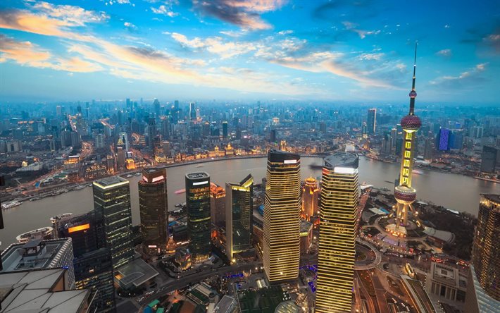 शंघाई में जिन माओ टॉवर, इमारतों, 4k, एशिया, चीन