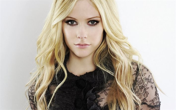 Avril Lavigne, superestrellas, cantante, pop-rock, belleza, rubia