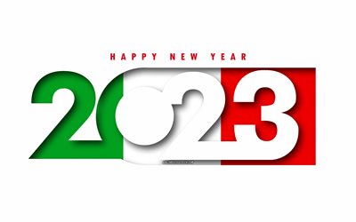 عام جديد سعيد 2023 ايطاليا, خلفية بيضاء, إيطاليا, الحد الأدنى من الفن, 2023 إيطاليا المفاهيم, إيطاليا 2023, 2023 إيطاليا الخلفية, 2023 سنة جديدة سعيدة ايطاليا