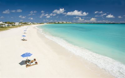 바, 해변, 레크리에이션, 리조트, 나머지, 태양광욕 의자, 비치, sunbeds