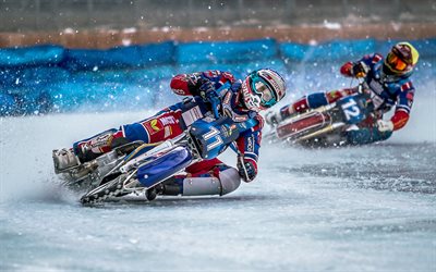 speedway, winter, race, ice, extreme, racing motorcycles