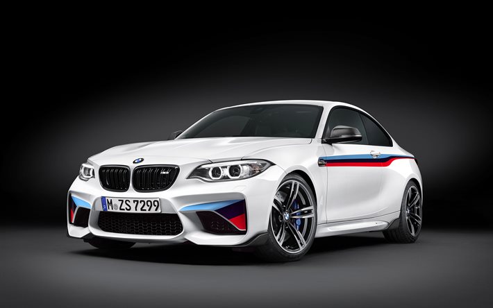 ayar, M Performans Parçaları, 2016 BMW M2 Coupe, stüdyo, beyaz bmw