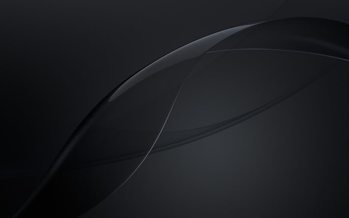 nero wave, astratto sfondo, Sony Xperia Z3, Stock carta da Parati