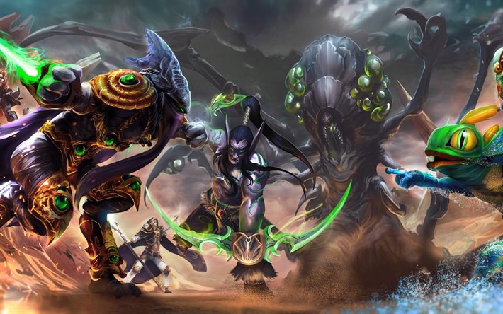 heroes of the storm, personagens, fan art, monstros