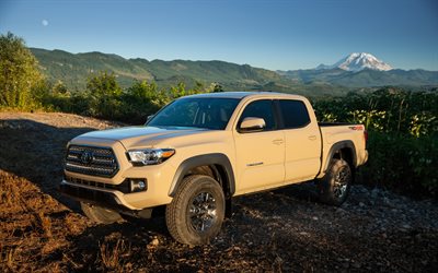 Toyota Tacoma, TRD, 2016, New pickup trucks, USA, beige Toyota