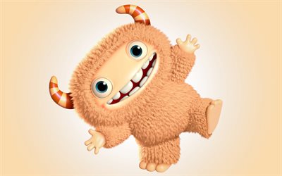 funny monster, 3D, creative, monsters