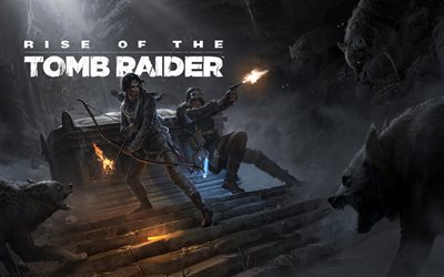 La hausse de la Tomb Raider, d'aventure, d'affiches, de personnages